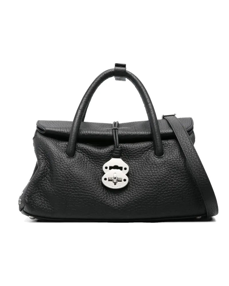 Zanellato logo-detail leather tote bag - Schwarz Schwarz