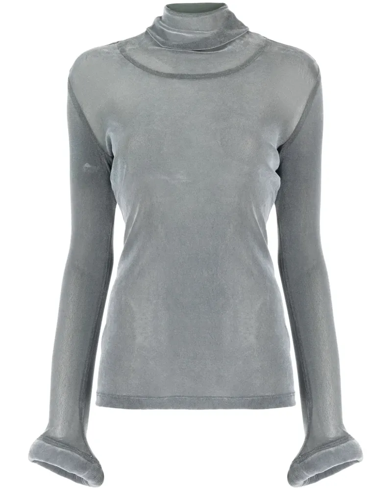 Melitta Baumeister Transparentes Oberteil - Grau Grau