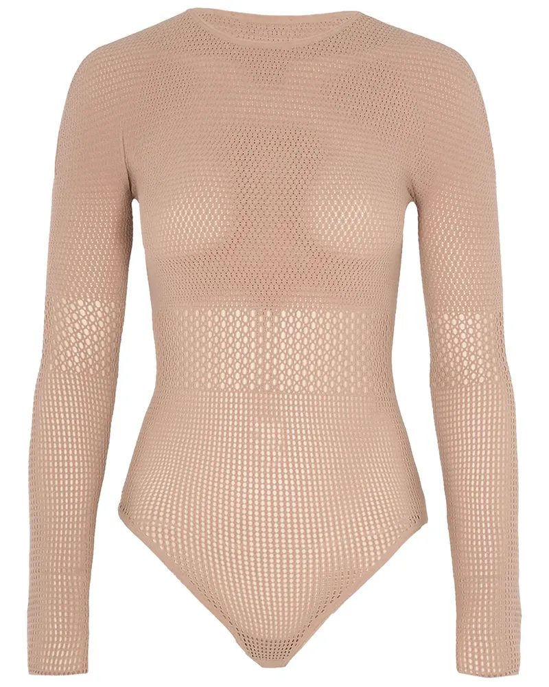 Wolford Mosaic Net Body - Nude Nude