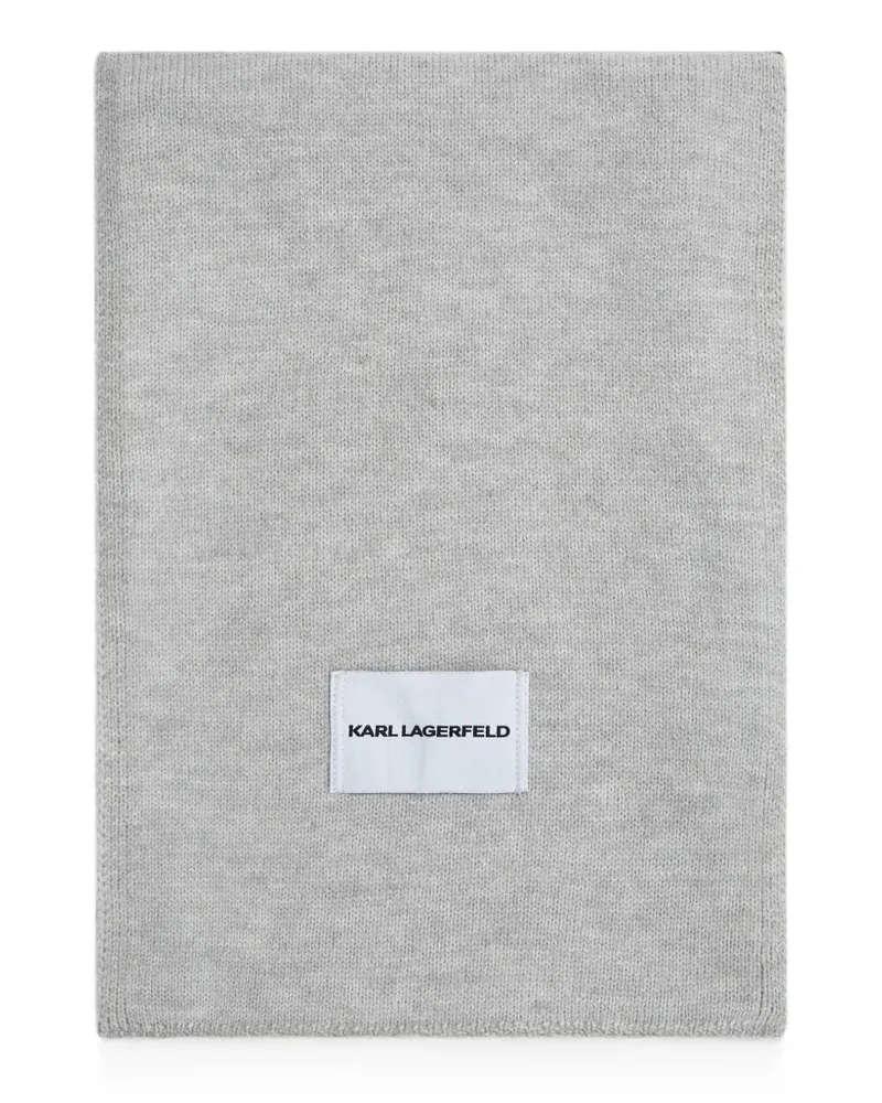 Karl Lagerfeld Schal mit Logo - Grau Grau