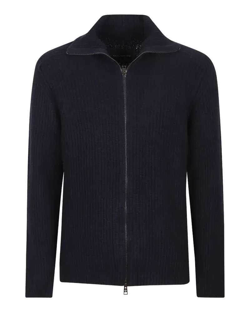 Tagliatore Gerippter Cardigan mit Reißverschluss - Blau Blau
