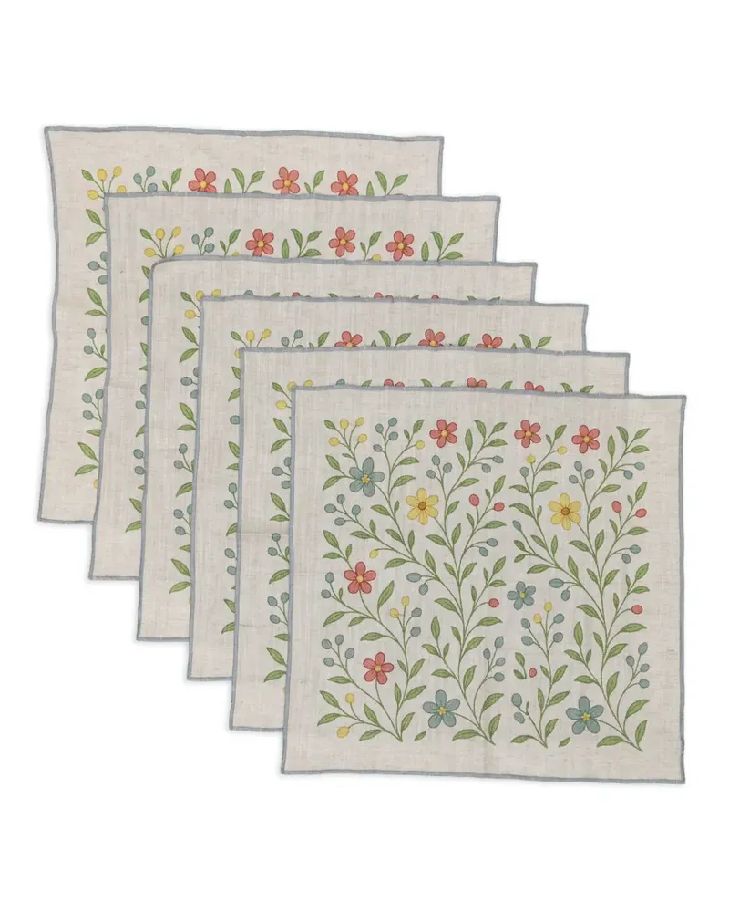 Bambah Botanical Servietten (6er-Set) - Nude Nude