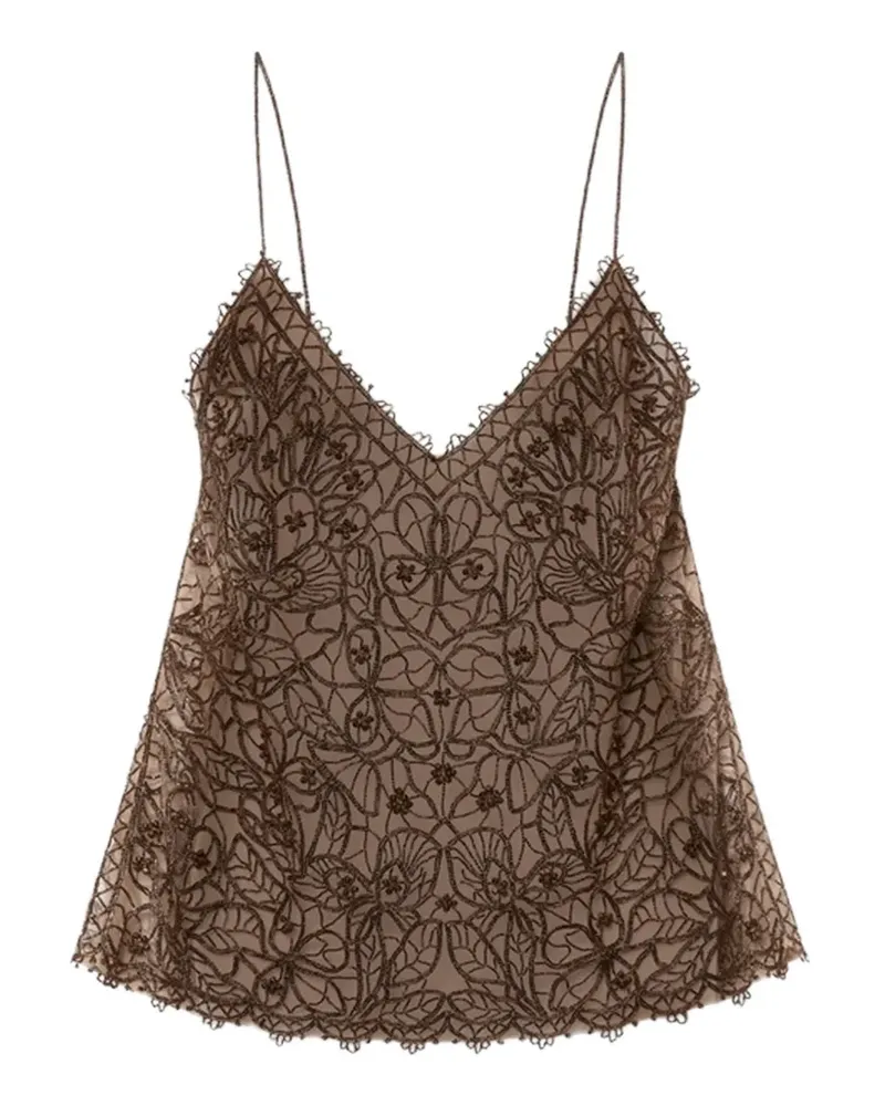 Isabel Marant Olva Oberteil aus Seide - Braun Braun