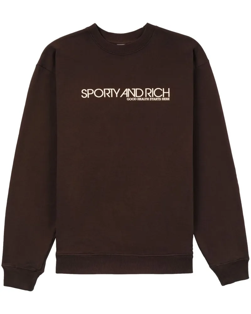 SPORTY & RICH Disco Sweatshirt Braun