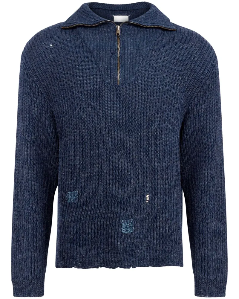 Maison Margiela Summer Shetland Pullover - Blau Blau