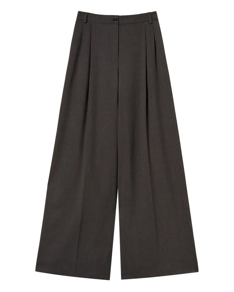 Twin-Set Plissierte Palazzohose - Grau Grau