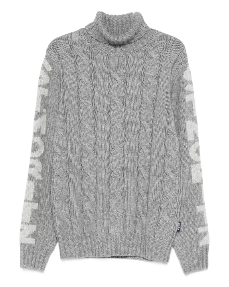 MC2 Saint Barth St. Moritz Rollkragenpullover mit Zopfmuster - Grau Grau