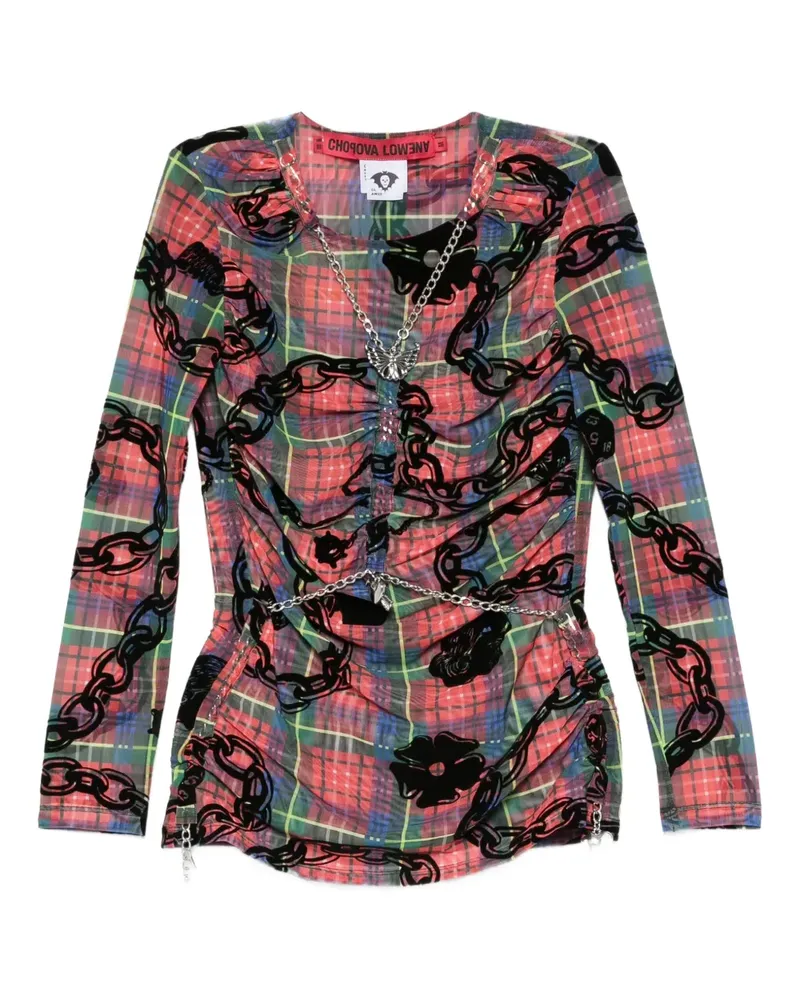 CHOPOVA LOWENA chain-print blouse - Rot Rot