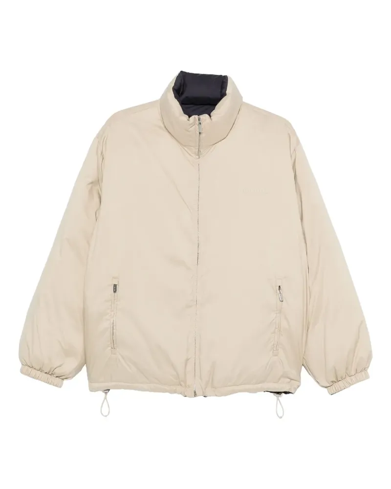 Miu Miu high-neck reversible puffer jacket - Nude Nude