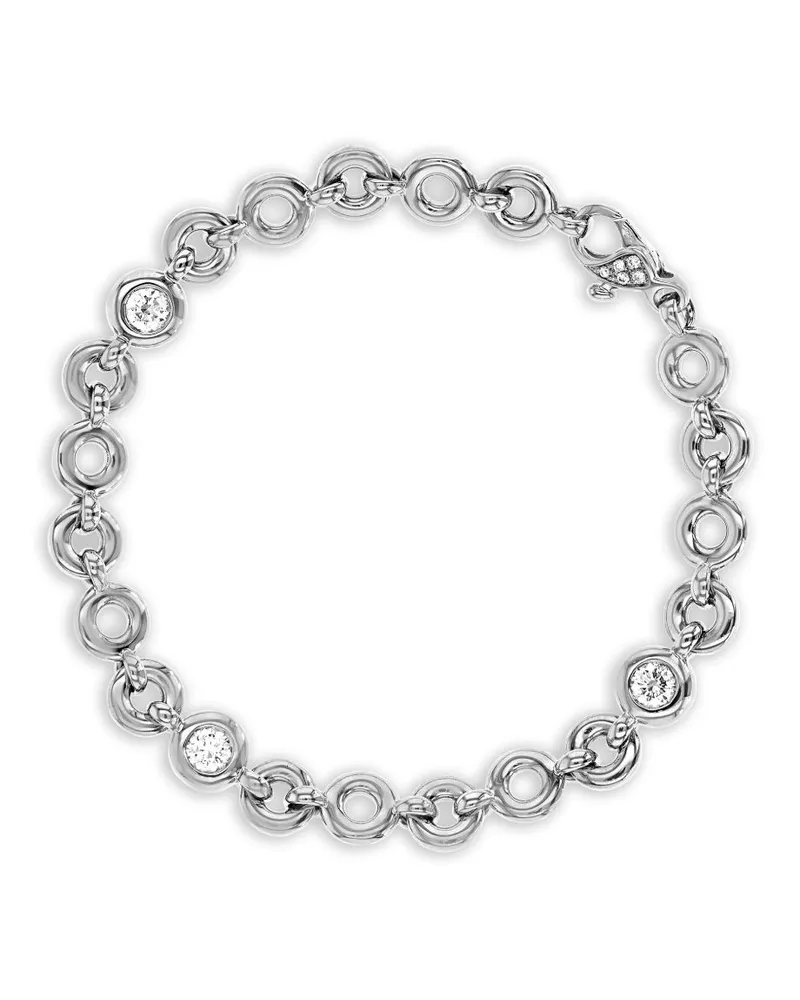 Pragnell 18kt RockChain Weißgoldarmband mit Diamanten - Silber Silber