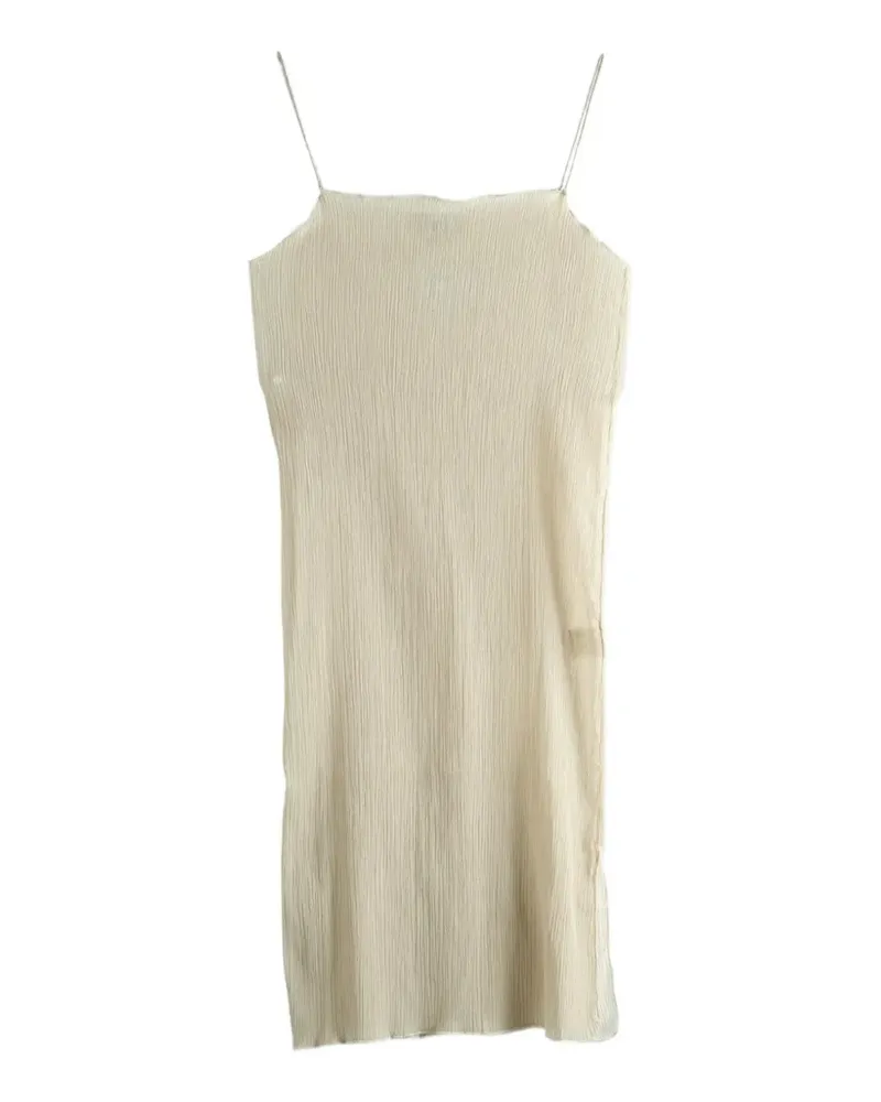 Baserange Sti Slip crinkled spaghetti-strap dress - Nude Nude