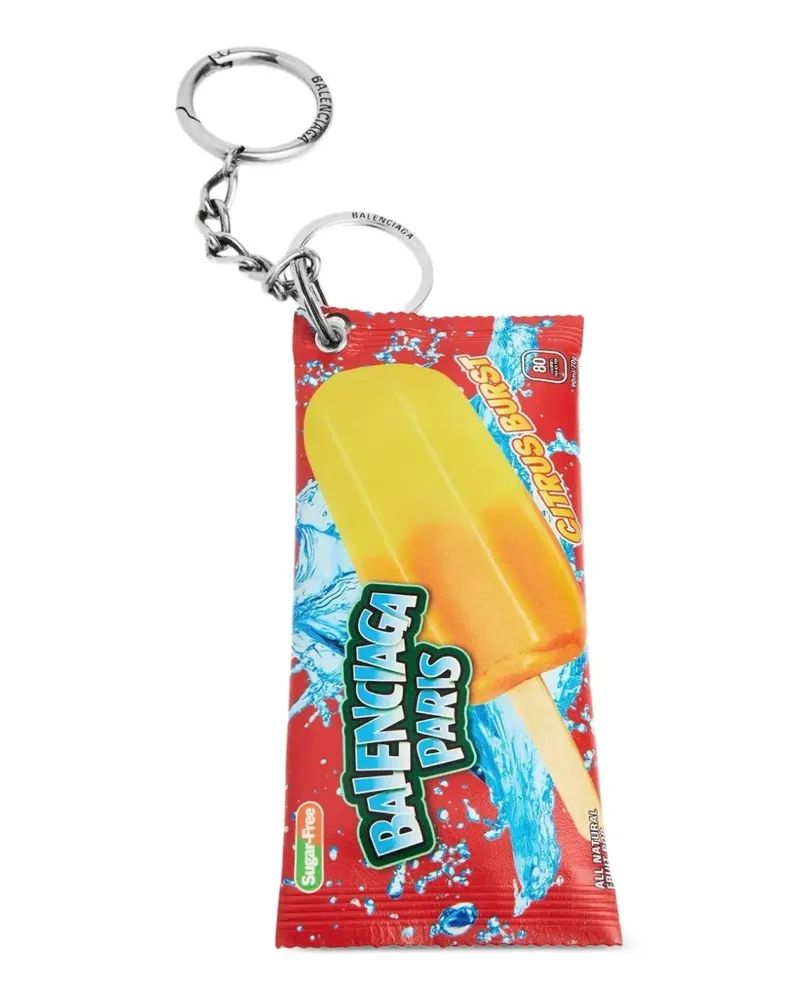 Balenciaga snack-pouch keyring - Rot Rot