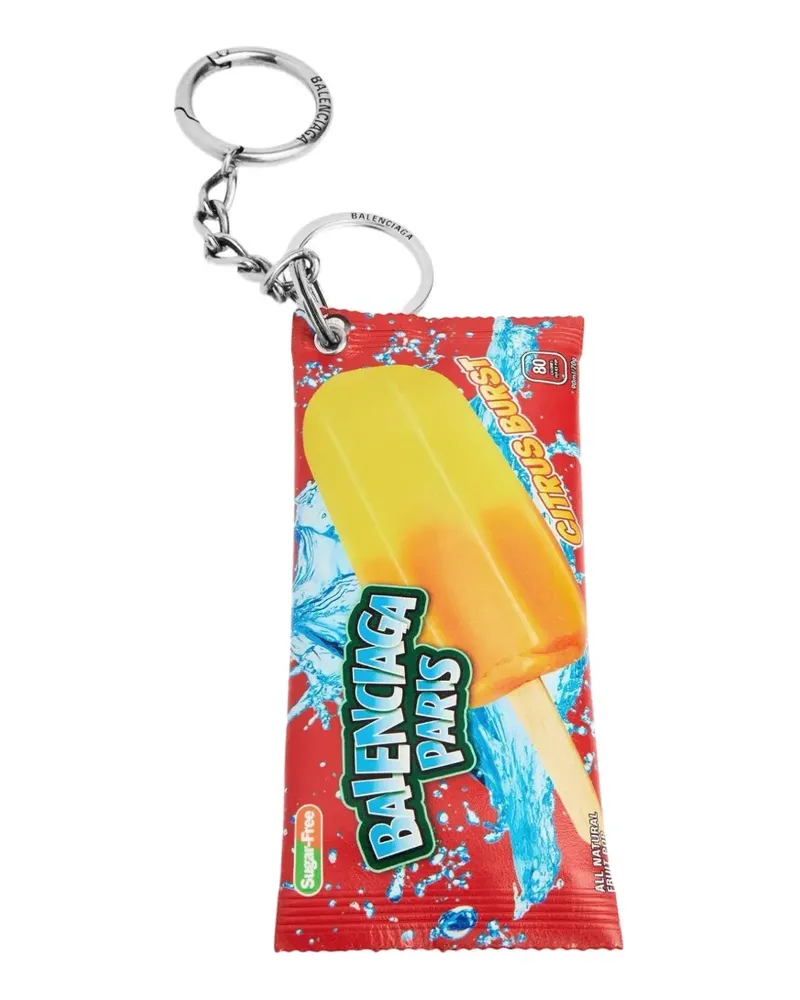 Balenciaga snack-pouch keyring - Rot Rot