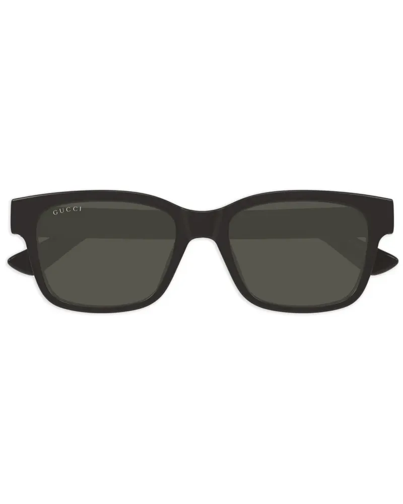Gucci Sonnenbrille mit eckigem Gestell - Grau Grau