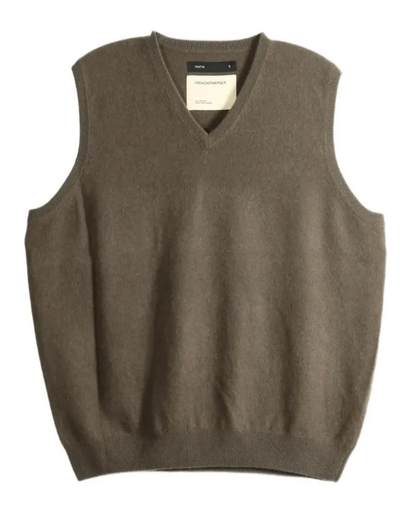 Frenckenberger V-neck knitted sweater - Braun Braun