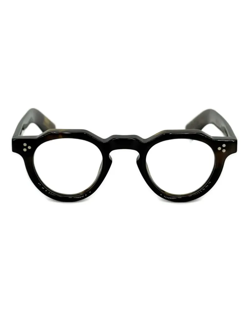 Lesca Bertholt Brille mit rundem Gestell - Schwarz Schwarz