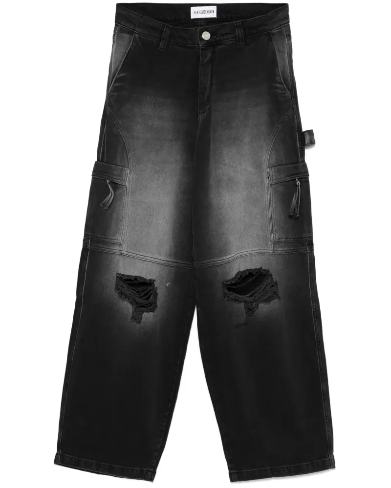 Han Kjøbenhavn Cargo-Jeans im Distressed-Look - Schwarz Schwarz