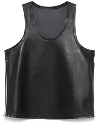 Comme des Garçons Top aus Faux-Leder Schwarz