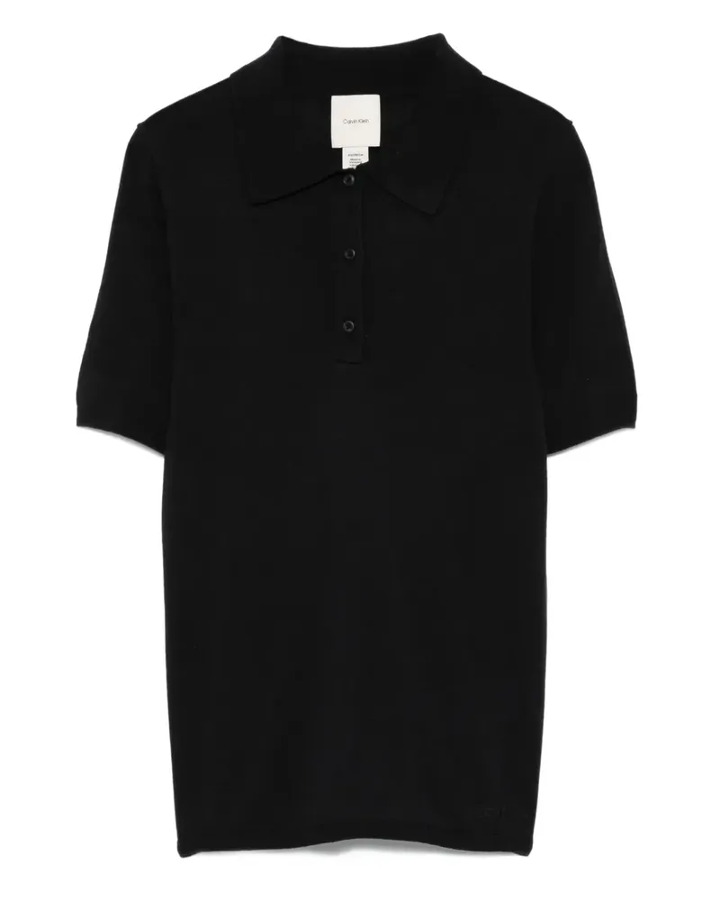 Calvin Klein Klassisches Poloshirt - Schwarz Schwarz