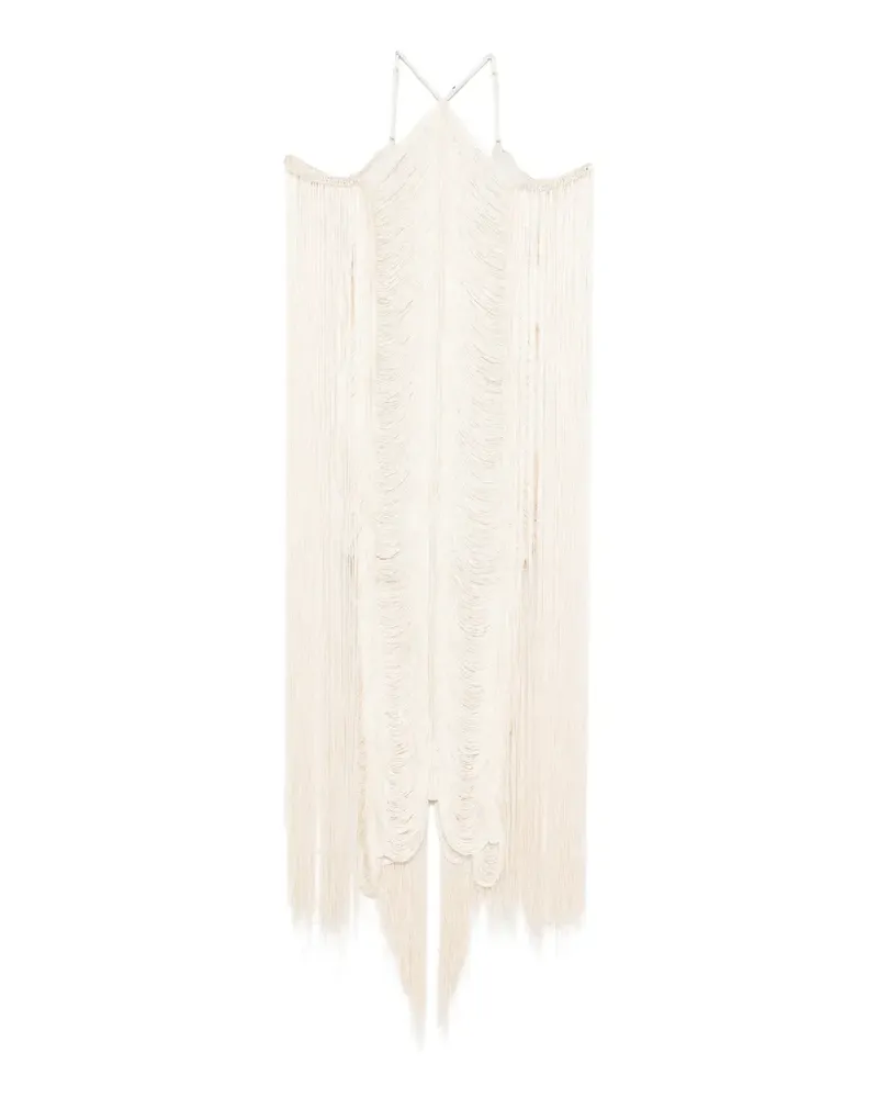 BLESS fringed maxi dress - Nude Nude