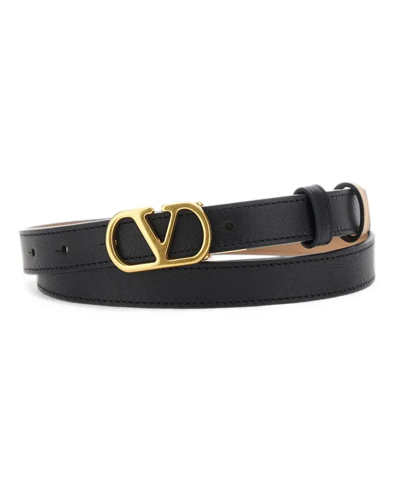 Valentino Garavani VLogo Signature reversible leather belt - Schwarz Schwarz