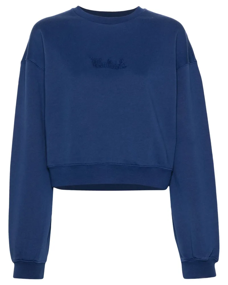 Woolrich Sweatshirt mit Logo-Stickerei - Blau Blau