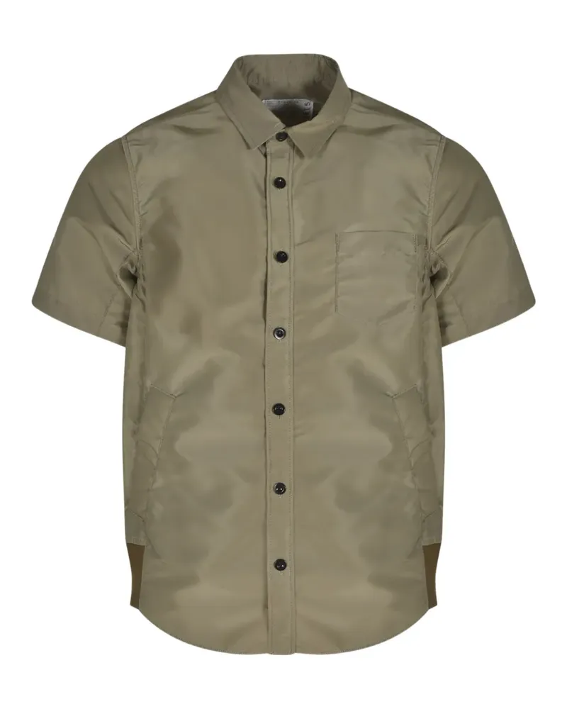 Sacai buttoned short-sleeved shirt - Grün Grün