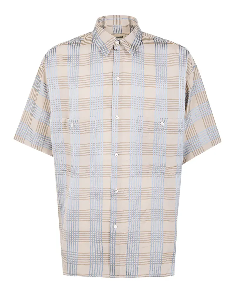 Uma Wang Kariertes Hemd mit Knöpfen - Nude Nude