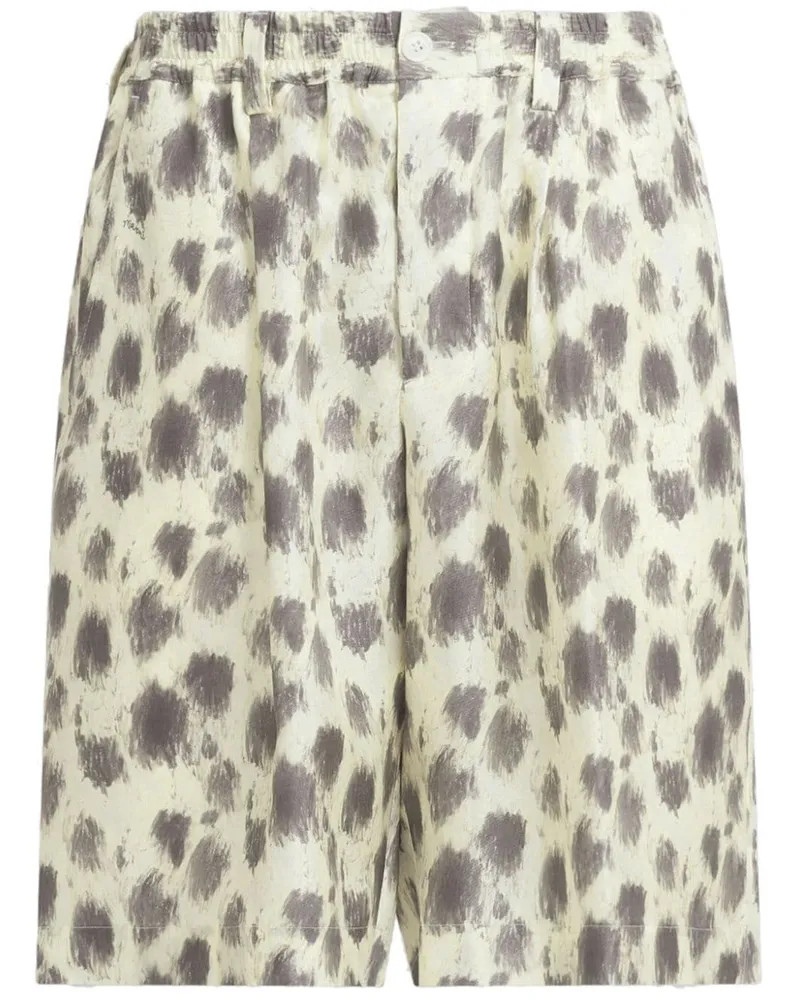 Marni Bermudas aus Seide mit Print - Nude Nude
