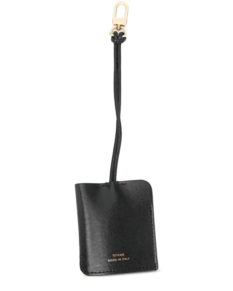 Totême Schlüsselanhänger aus gekörntem Leder - Schwarz Schwarz