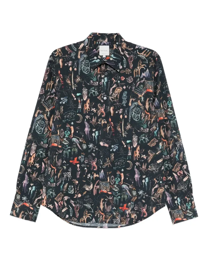 Paul Smith Hemd mit Print - Blau Blau