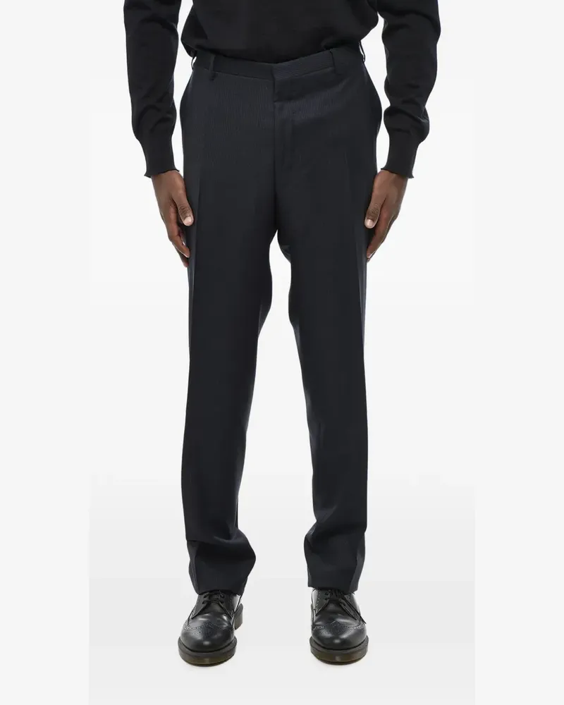 Corneliani pinstriped wool trousers - Blau Blau