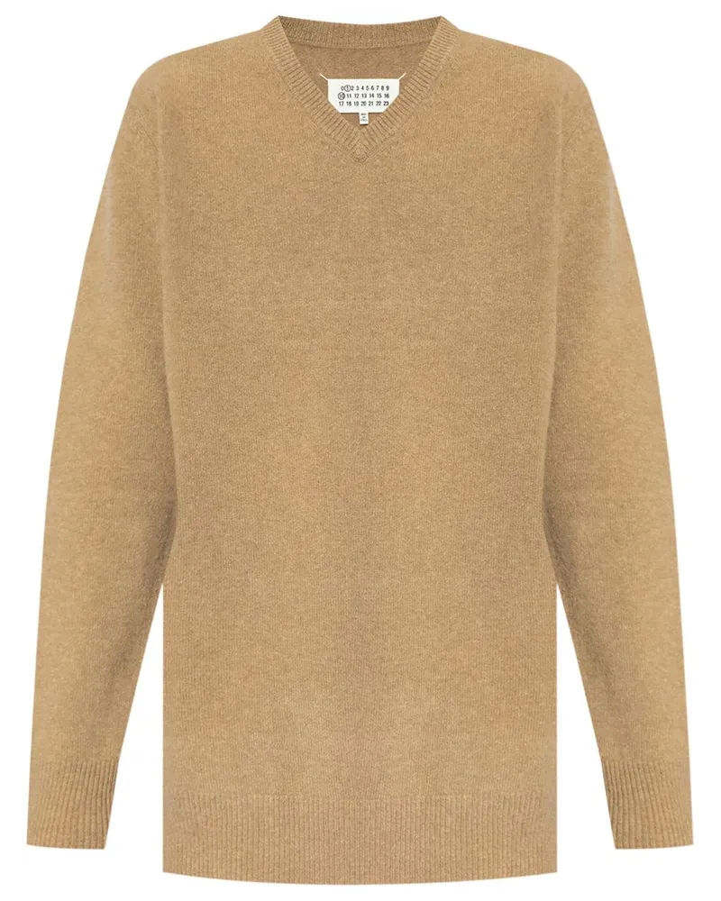 Maison Margiela Pullover mit V-Ausschnitt - Braun Braun