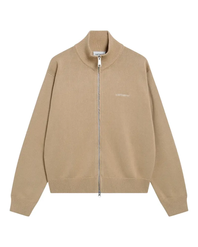 Carhartt WIP Sweatshirtjacke mit Logo-Stickerei - Nude Nude