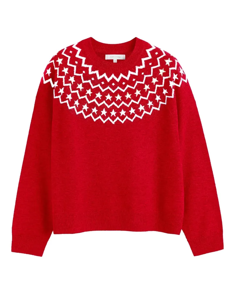 Chinti & Parker Pullover mit Sternen - Rot Rot