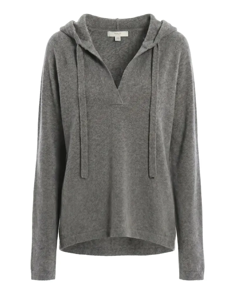 Malo V-neck hoodie - Grau Grau