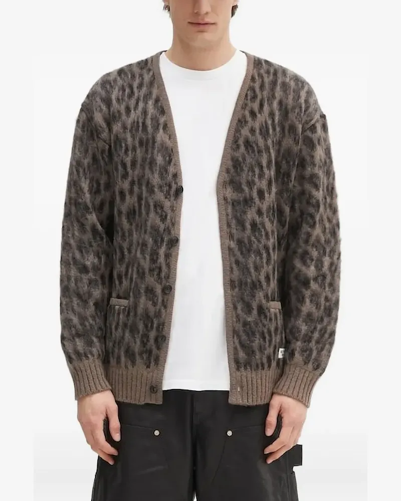 Wacko Maria Cardigan mit Leoparden-Print - Braun Braun