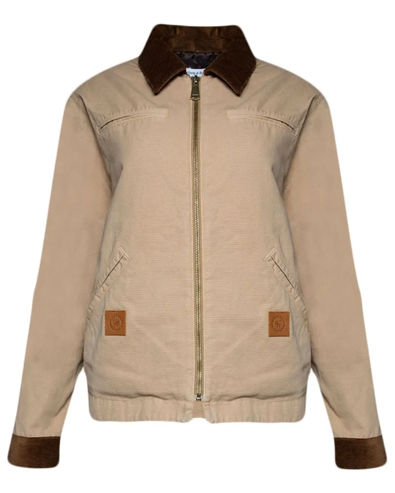 SPORTY & RICH SRHWC Canvas-Jacke - Nude Nude