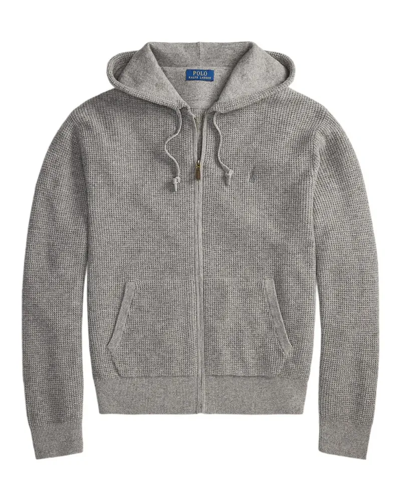 Ralph Lauren waffle-knit zip-up hoodie - Grau Grau
