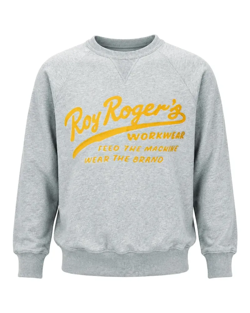 Roy Roger's logo-embroidered raglan-sleeve sweatshirt - Grau Grau