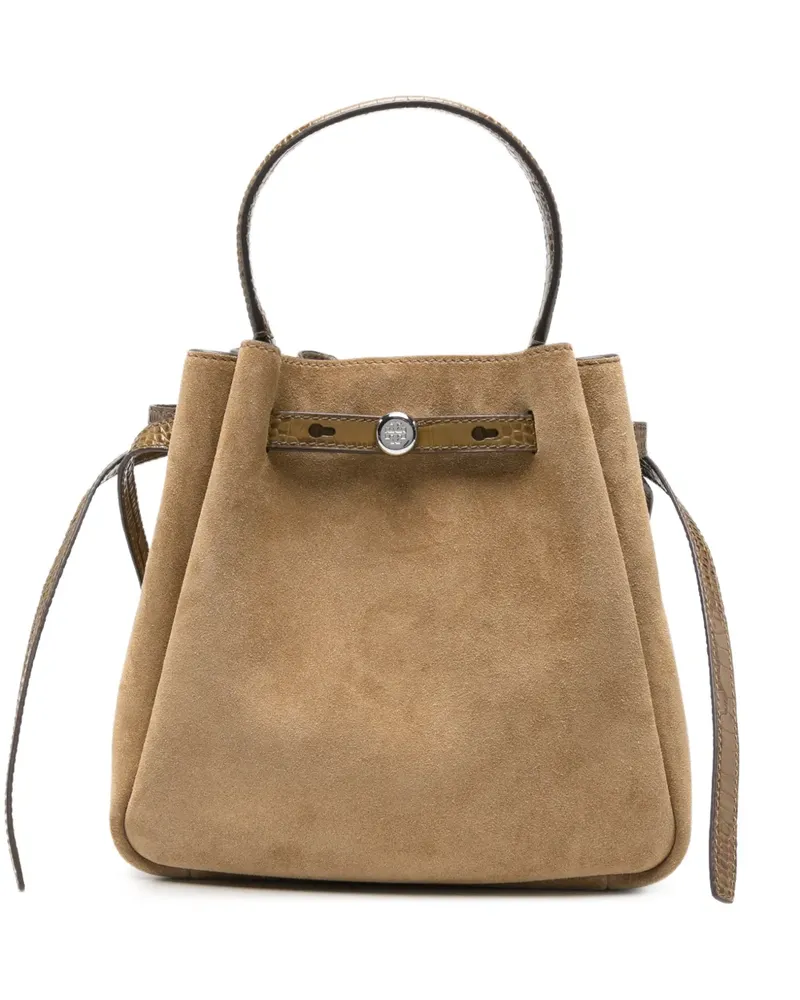 Tory Burch Romy Beuteltasche aus Wildleder - Nude Nude