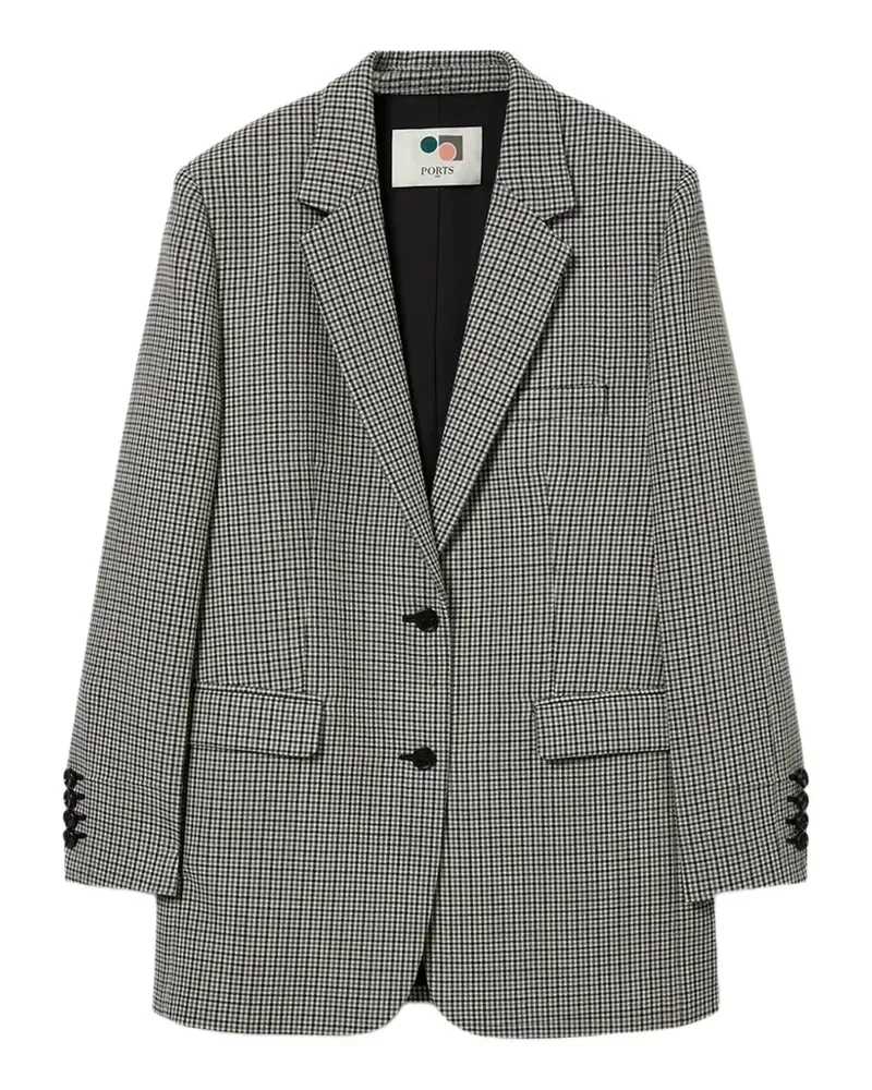 Ports 1961 Kariertes Blazer - Grau Grau