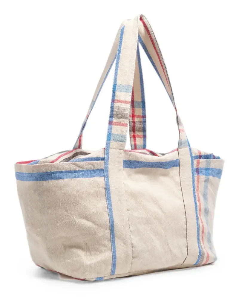 BIMBA Y LOLA Tote Bag mit Karomuster - Nude Nude
