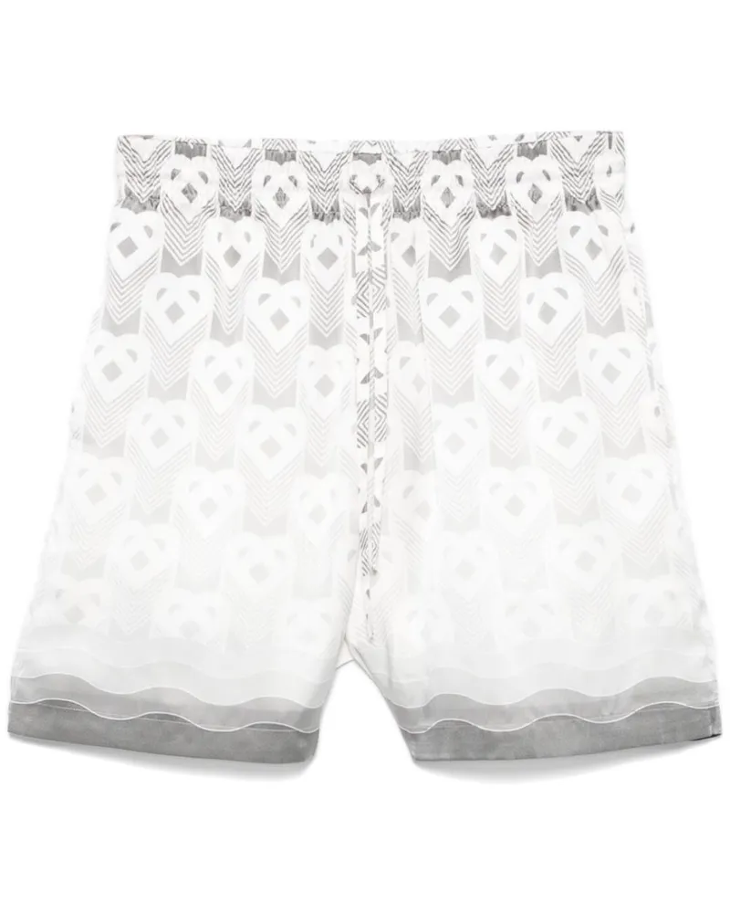 Casablanca Paris Shorts aus Seide mit Herz-Monogramm - Grau Grau