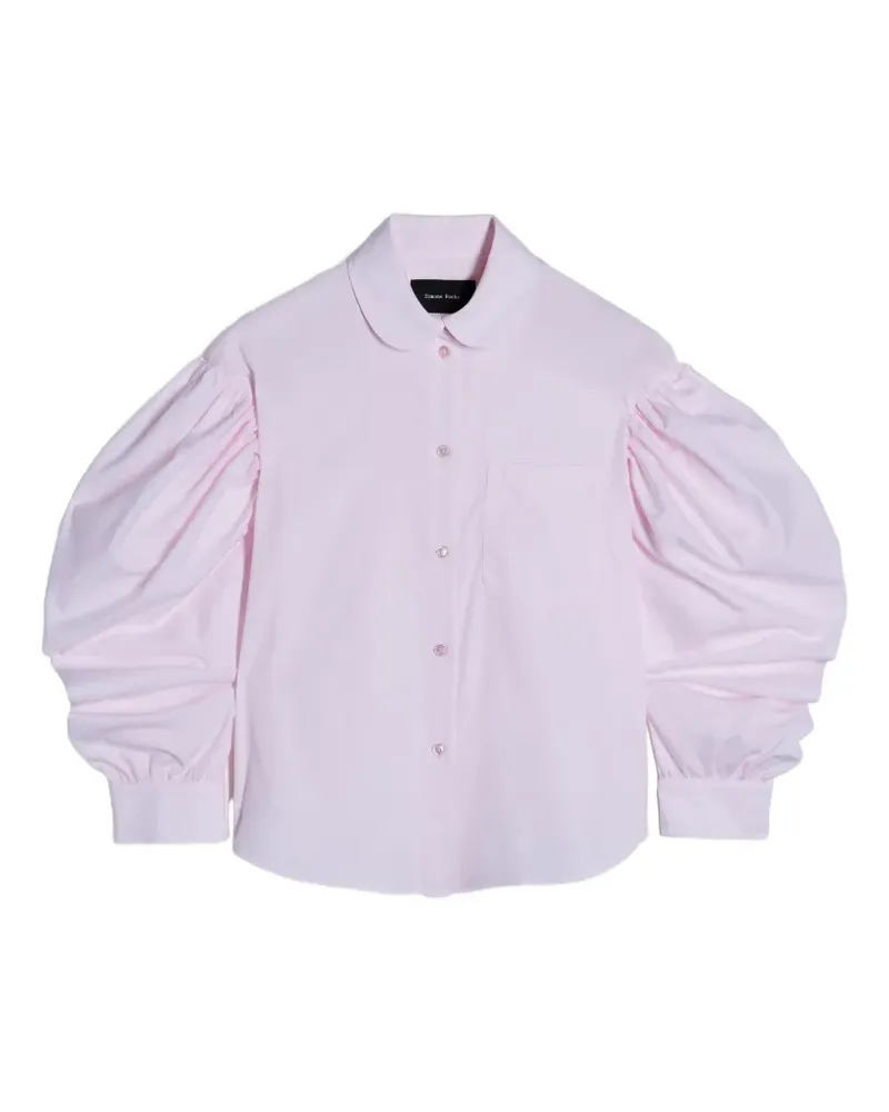 Simone Rocha draped-sleeve round-collar shirt - Rosa Rosa