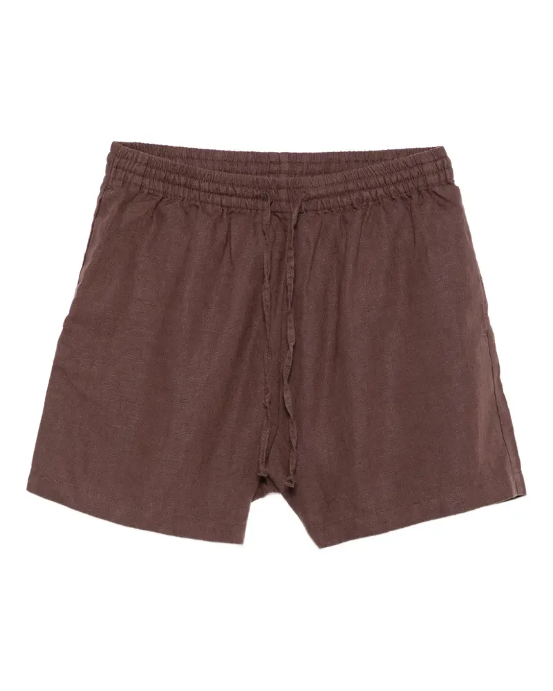 Samsøe & Samsøe Maren Leinenshorts mit Kordelzug - Braun Braun