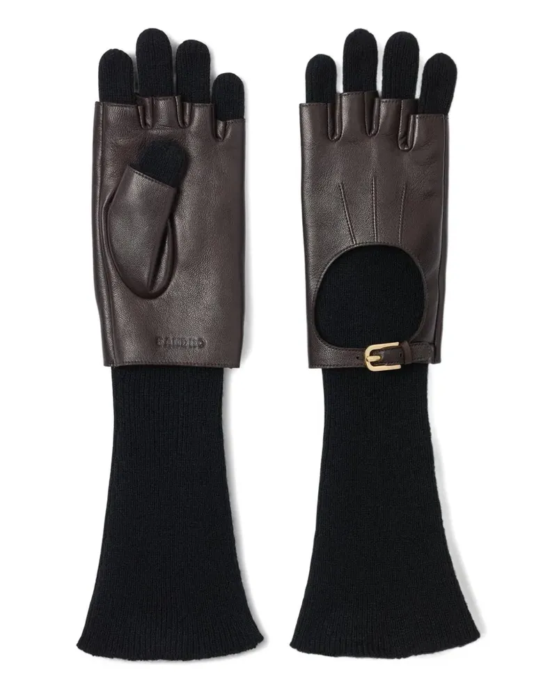 Sandro Handschuhe im Layering-Look - Braun Braun