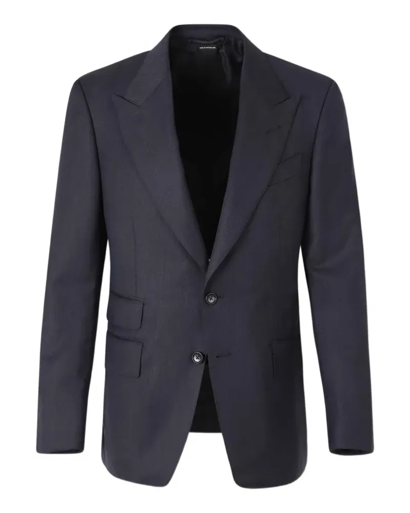 Tom Ford herringbone peak-lapel suit - Blau Blau