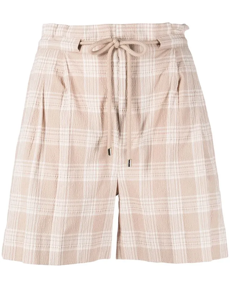 Woolrich Karierte Seersucker-Shorts - Nude Nude