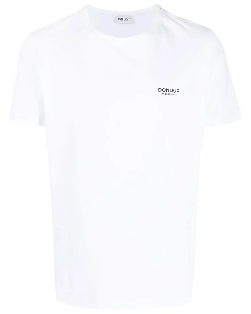 Dondup T-Shirt mit Logo-Print - Weiß Weiß